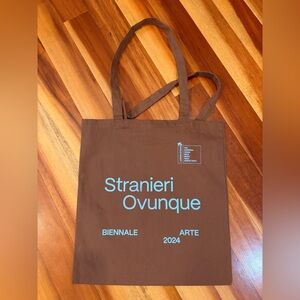 Venice Biennale Brown Cotton Tote Bag